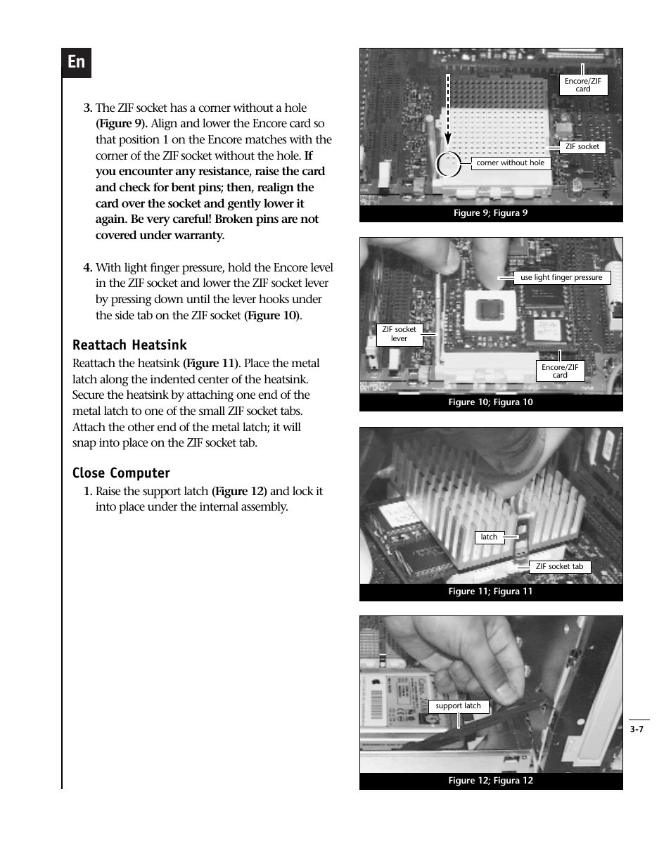 Reattach heatsink, Close computer | Sonnet Technologies Encore_ZIF Processor Upgrade User Manual | Page 71 / 120