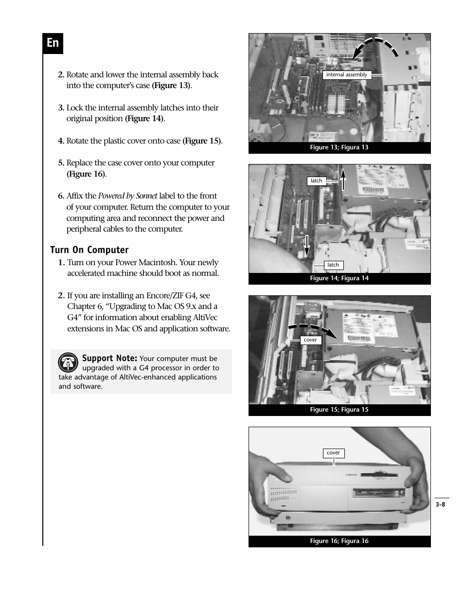 Turn on computer | Sonnet Technologies Encore_ZIF Processor Upgrade User Manual | Page 73 / 120