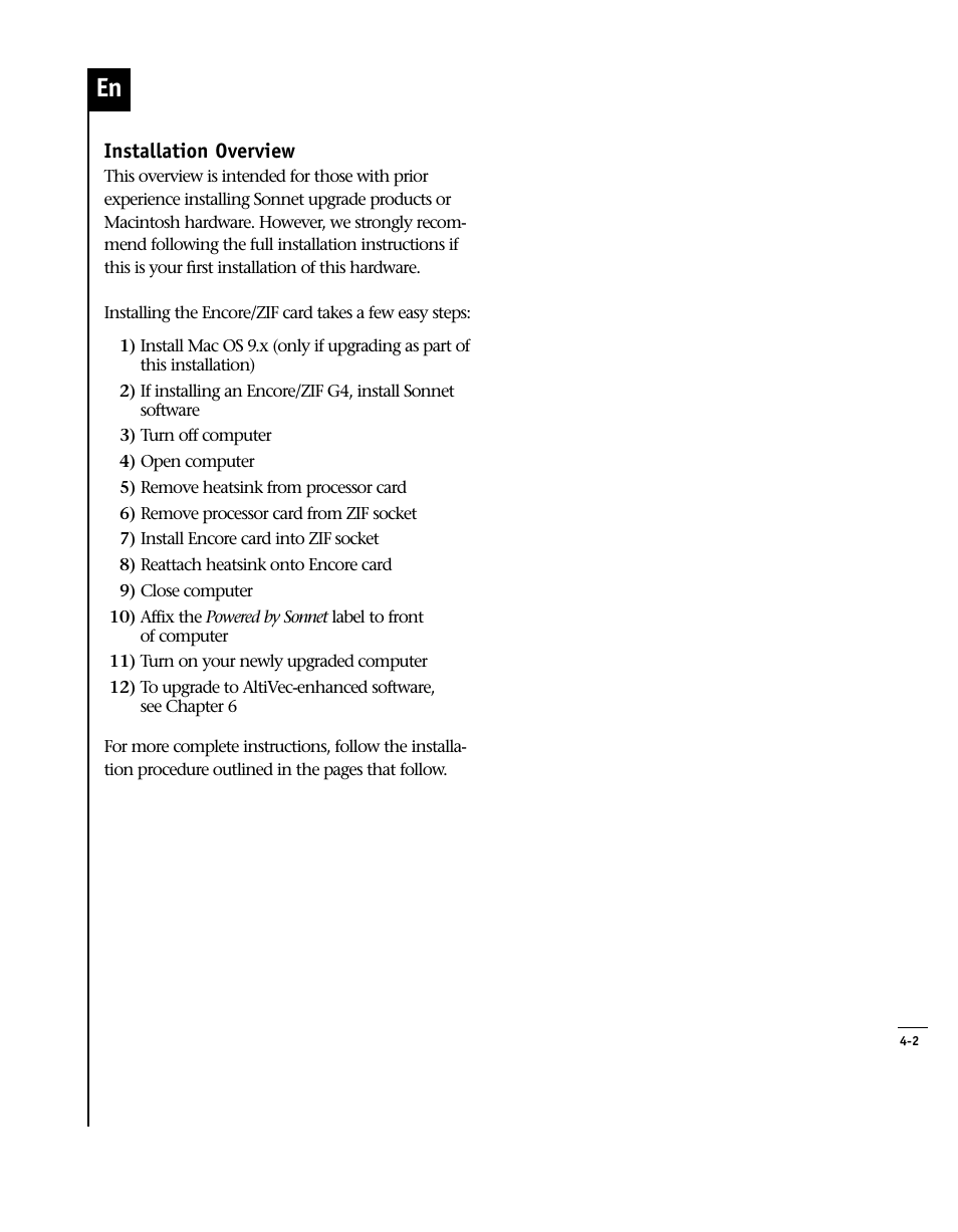 Sonnet Technologies Encore_ZIF Processor Upgrade User Manual | Page 77 / 120