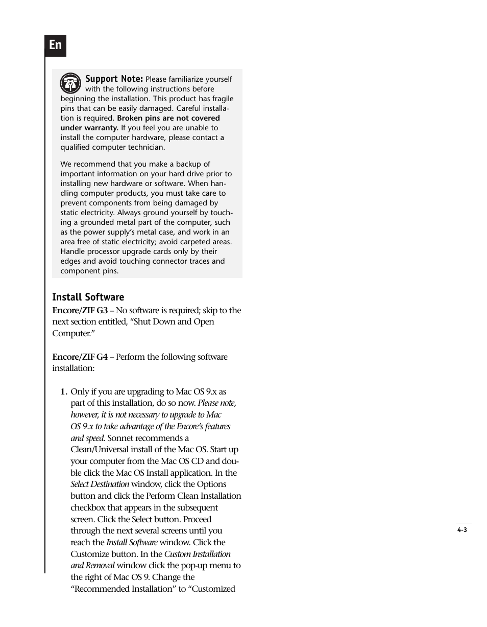 Sonnet Technologies Encore_ZIF Processor Upgrade User Manual | Page 79 / 120