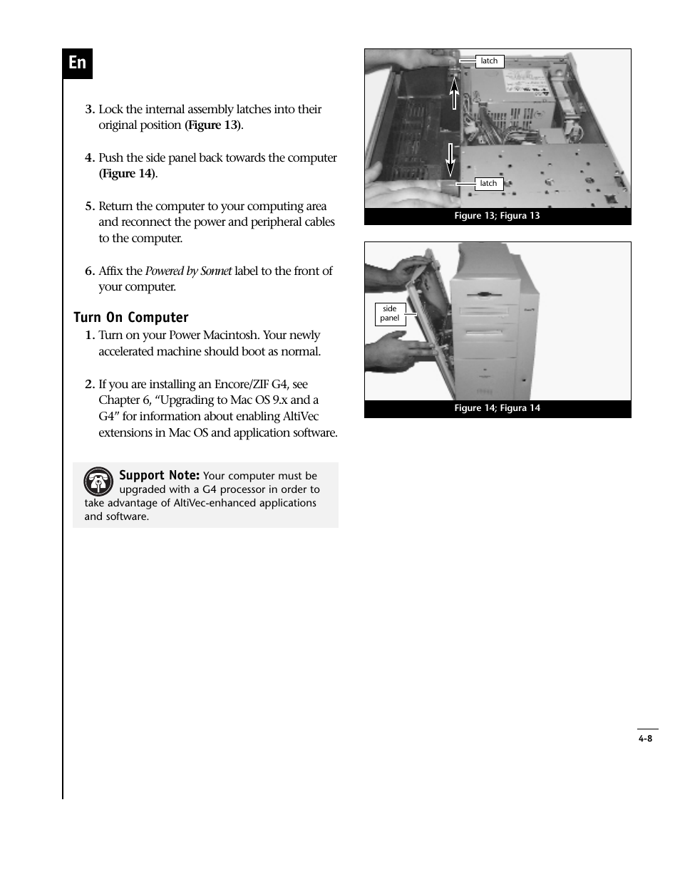 Turn on computer | Sonnet Technologies Encore_ZIF Processor Upgrade User Manual | Page 89 / 120
