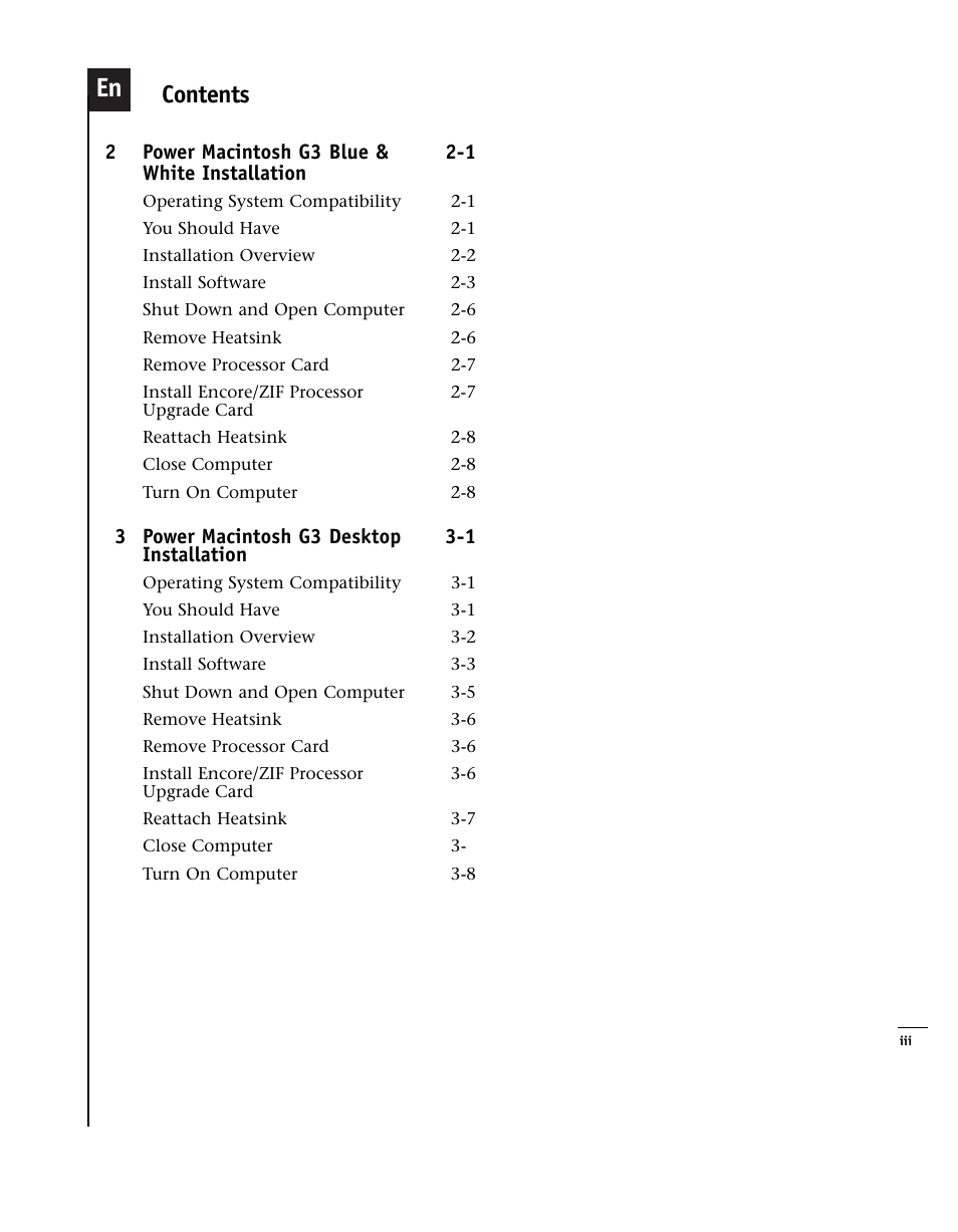 Sonnet Technologies Encore_ZIF Processor Upgrade User Manual | Page 9 / 120