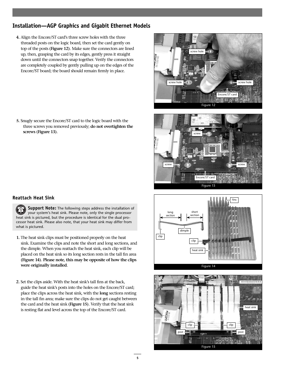 Reattach heat sink | Sonnet Technologies Encore_ST G4 (With No Heatsink) Processor Upgrade Card User Manual | Page 5 / 16