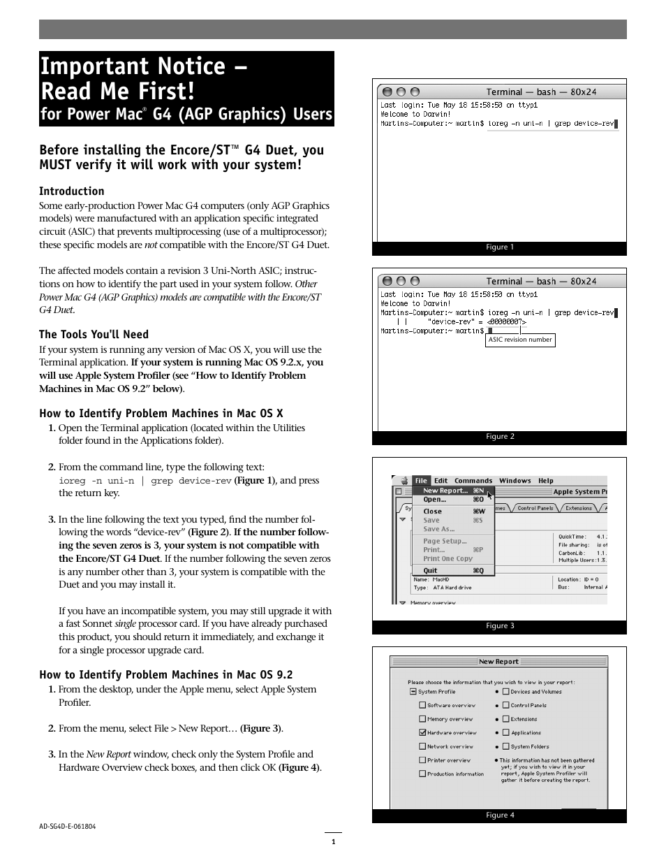 Sonnet Technologies Encore_ST G4 Duet Processor Upgrade User Manual | 2 pages