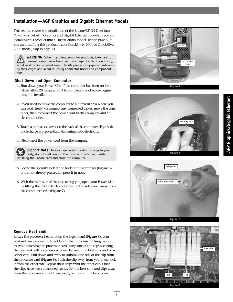 Ag p g ra p hic s/ g ig ab it et her n et | Sonnet Technologies Encore_ST G4 Duet 1.4 GHz or Slower Processor Upgrade User Manual | Page 5 / 16
