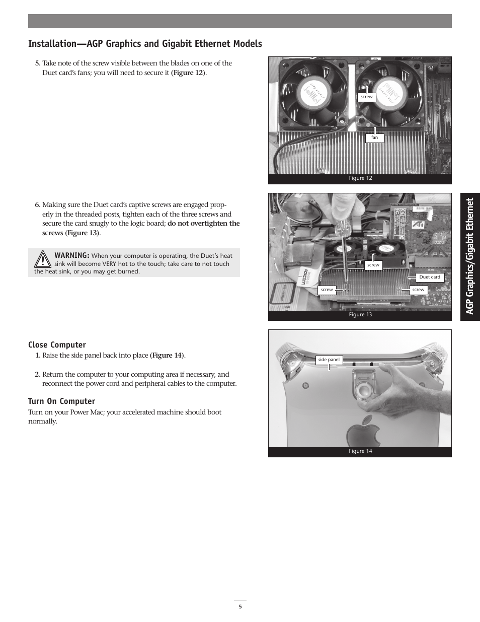 Ag p gr ap hi cs /g ig ab it et he rn et | Sonnet Technologies Encore_ST G4 Duet 1.8 GHz Processor Upgrade Card User Manual | Page 7 / 15