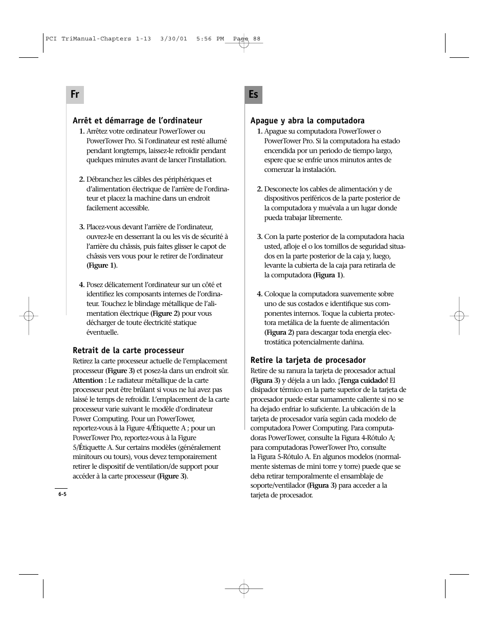 Es fr | Sonnet Technologies Crescendo_PCI Processor Upgrade Card User Manual | Page 106 / 179