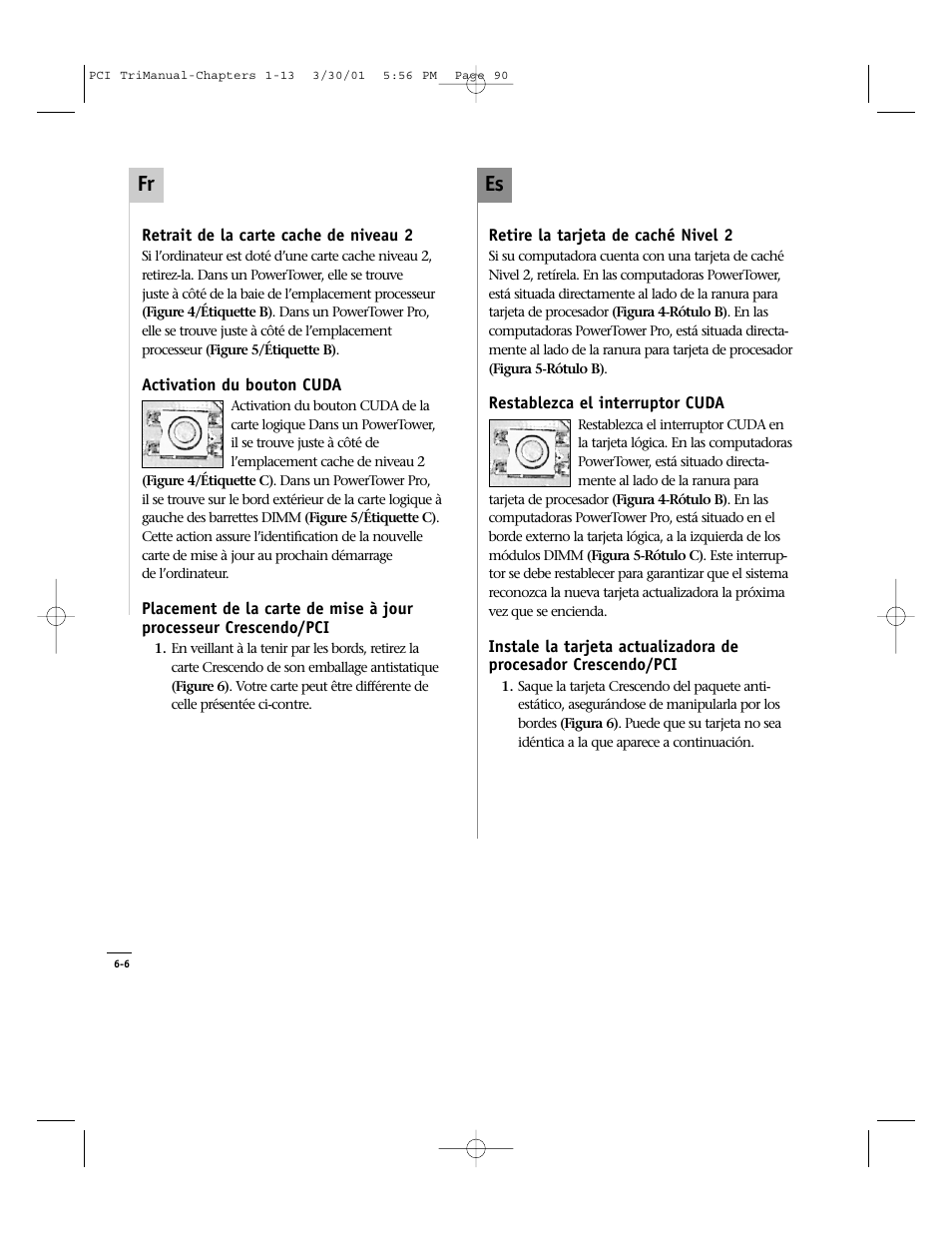 Es fr | Sonnet Technologies Crescendo_PCI Processor Upgrade Card User Manual | Page 108 / 179