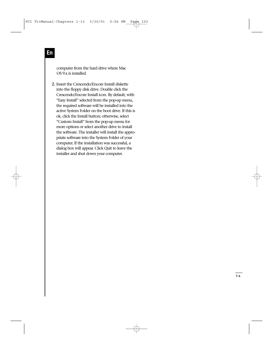 Sonnet Technologies Crescendo_PCI Processor Upgrade Card User Manual | Page 121 / 179