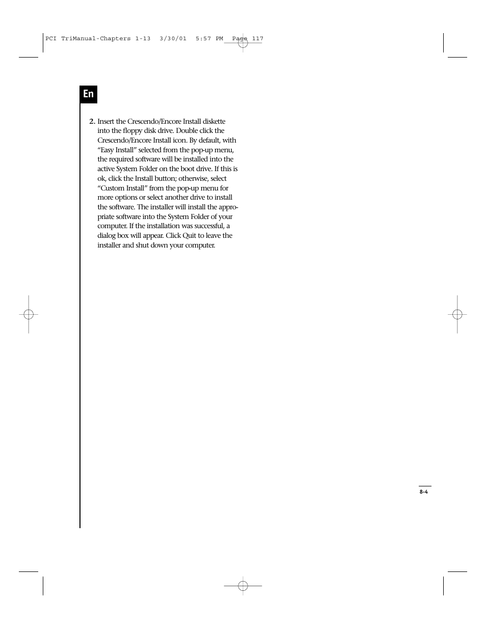 Sonnet Technologies Crescendo_PCI Processor Upgrade Card User Manual | Page 135 / 179