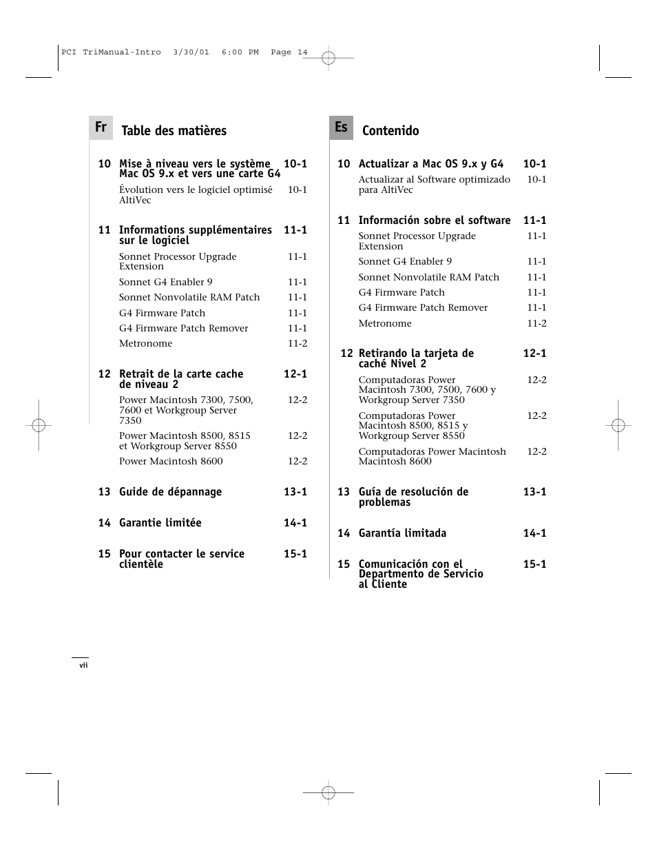 Sonnet Technologies Crescendo_PCI Processor Upgrade Card User Manual | Page 14 / 179