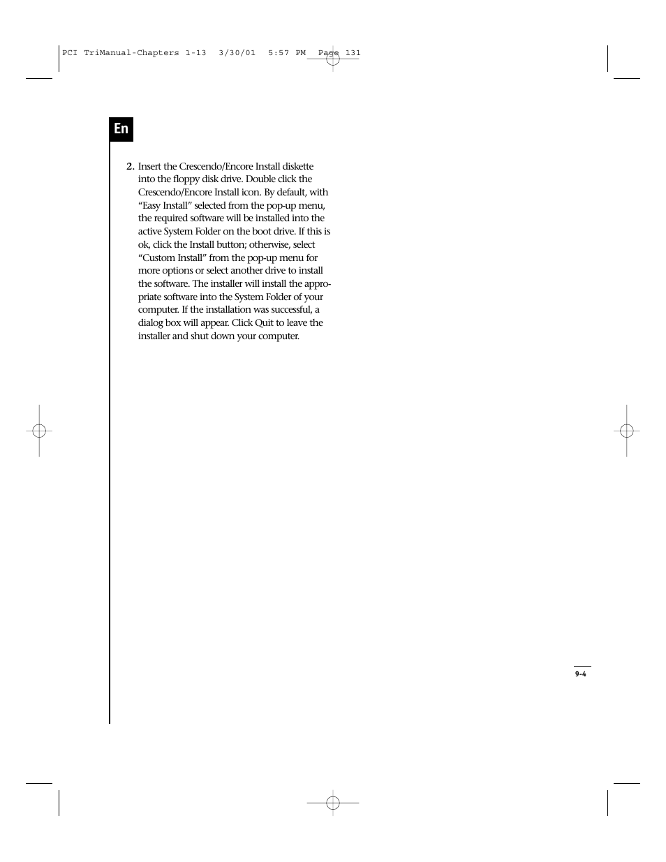 Sonnet Technologies Crescendo_PCI Processor Upgrade Card User Manual | Page 149 / 179