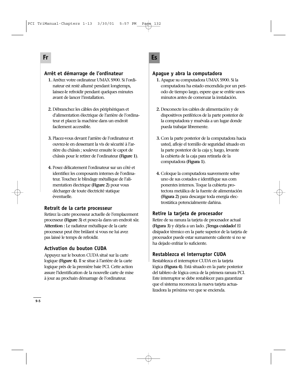 Es fr | Sonnet Technologies Crescendo_PCI Processor Upgrade Card User Manual | Page 150 / 179