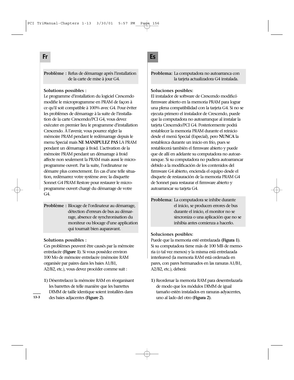 Es fr | Sonnet Technologies Crescendo_PCI Processor Upgrade Card User Manual | Page 174 / 179