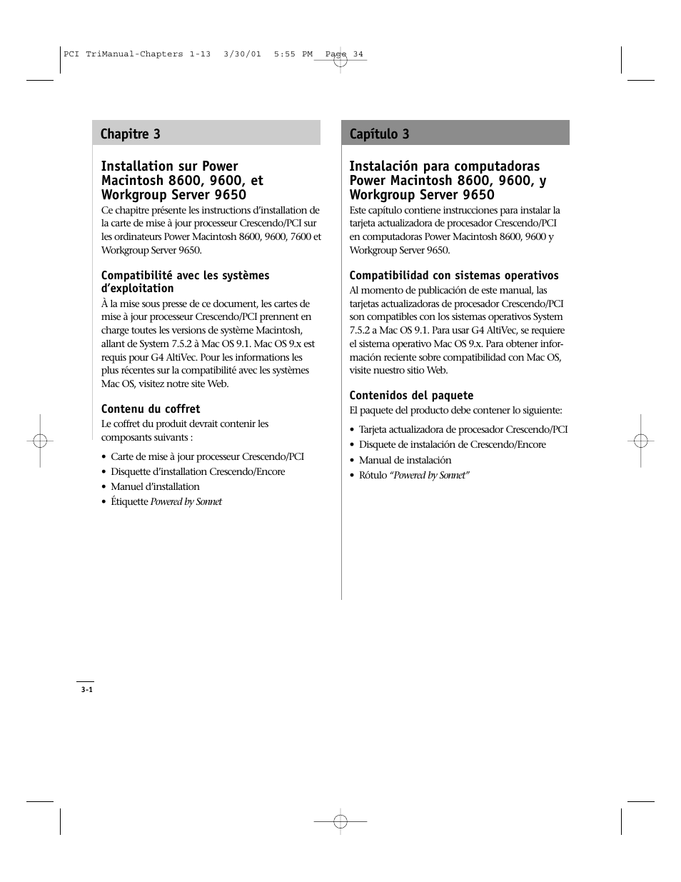 Sonnet Technologies Crescendo_PCI Processor Upgrade Card User Manual | Page 52 / 179