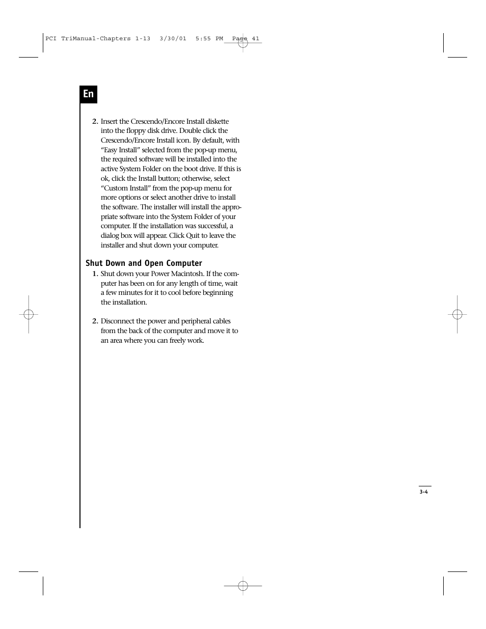 Sonnet Technologies Crescendo_PCI Processor Upgrade Card User Manual | Page 59 / 179