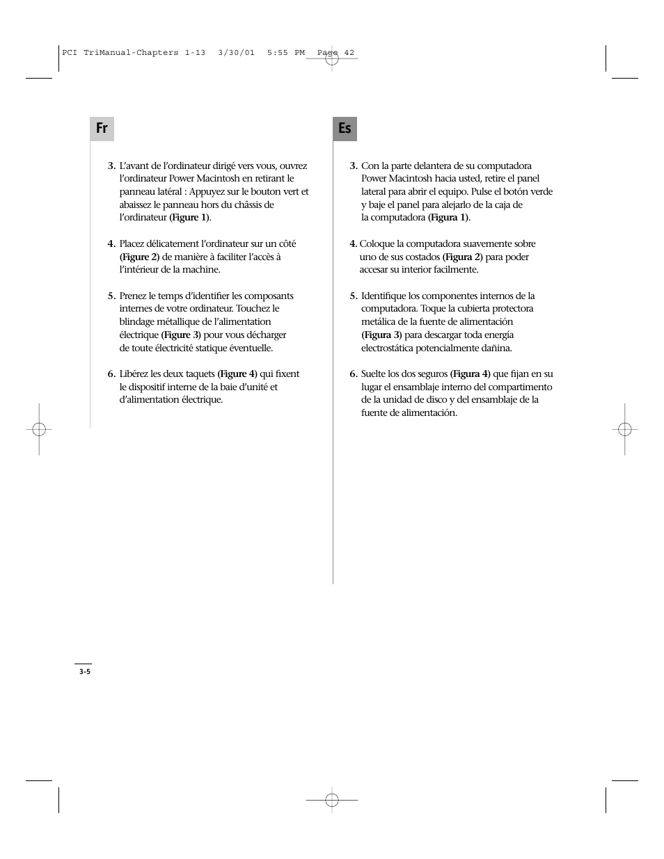 Es fr | Sonnet Technologies Crescendo_PCI Processor Upgrade Card User Manual | Page 60 / 179
