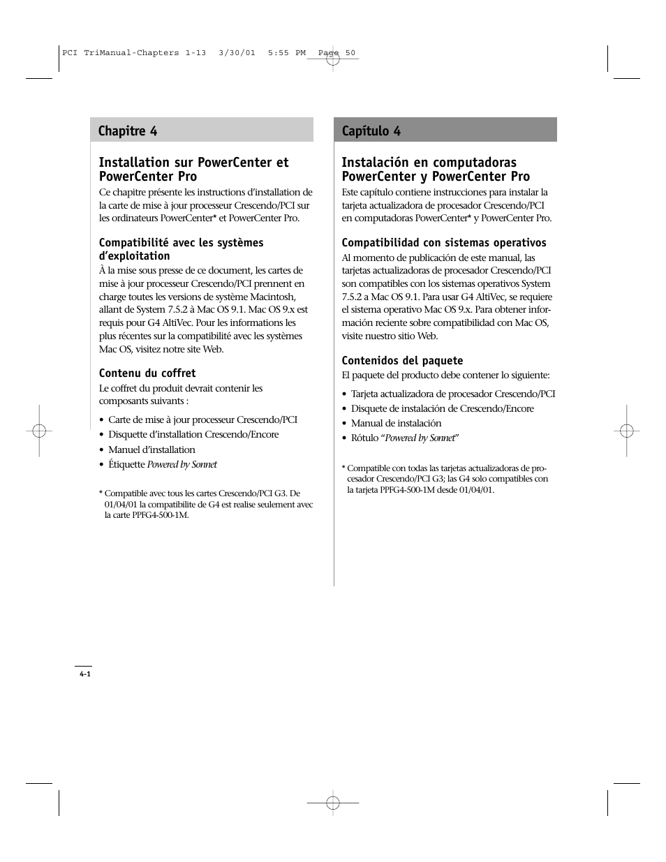 Sonnet Technologies Crescendo_PCI Processor Upgrade Card User Manual | Page 68 / 179