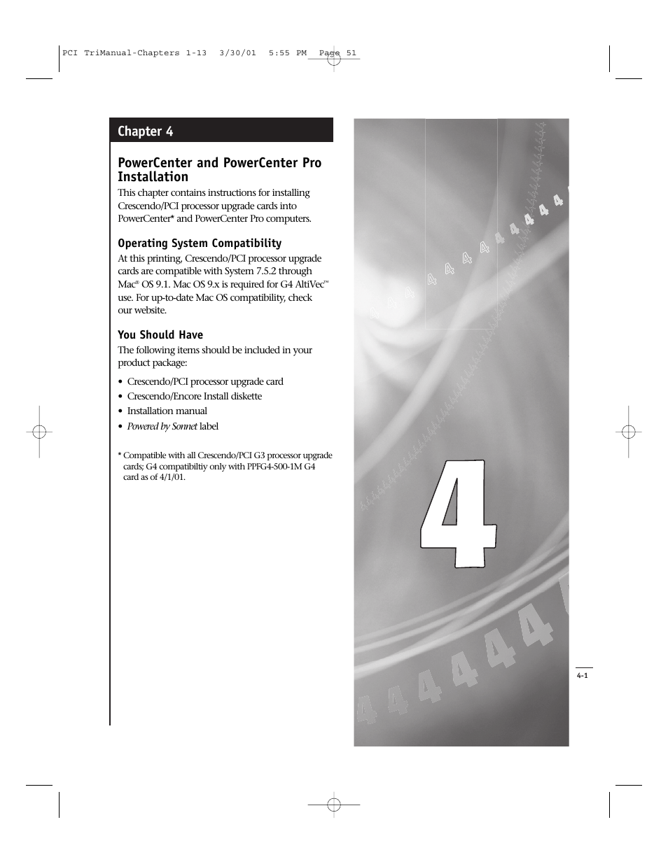 Sonnet Technologies Crescendo_PCI Processor Upgrade Card User Manual | Page 69 / 179