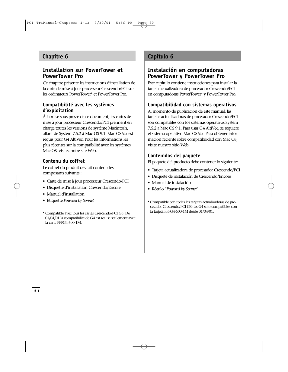 Sonnet Technologies Crescendo_PCI Processor Upgrade Card User Manual | Page 98 / 179