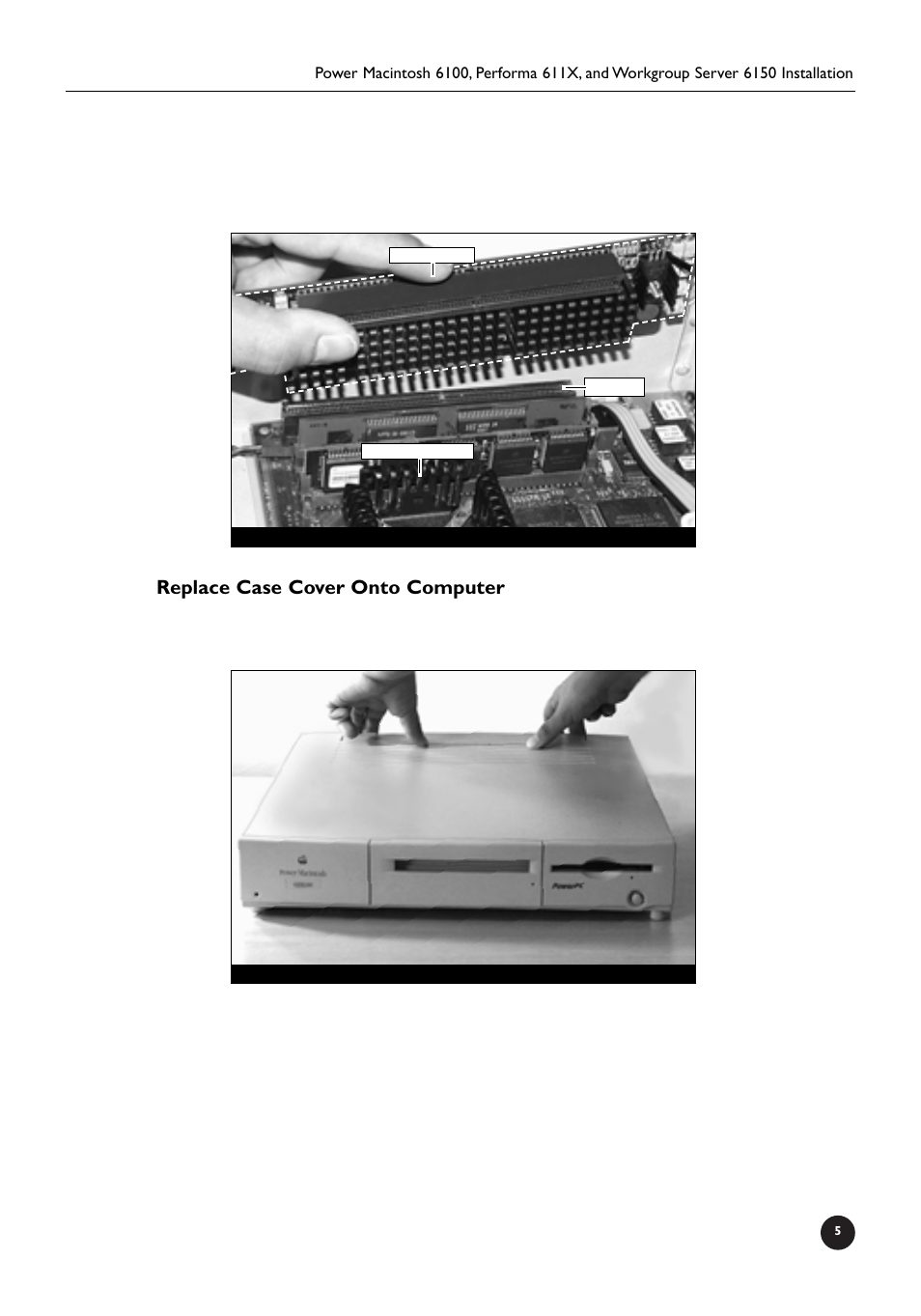 Replace case cover onto computer | Sonnet Technologies Crescendo_NuBus Processor Upgrade Card User Manual | Page 11 / 97