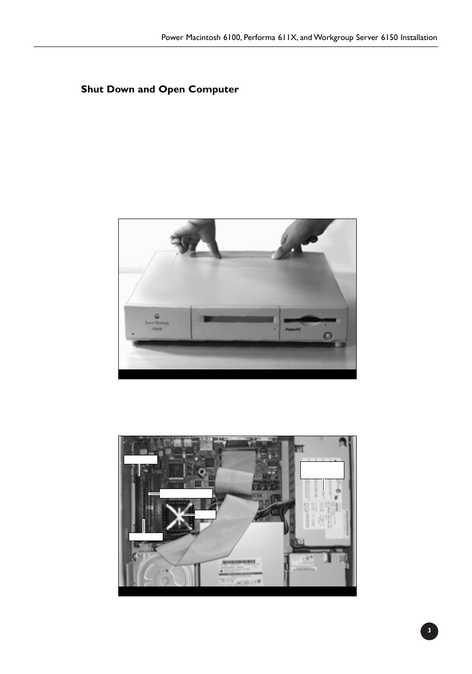 Shut down and open computer | Sonnet Technologies Crescendo_NuBus Processor Upgrade Card User Manual | Page 9 / 97