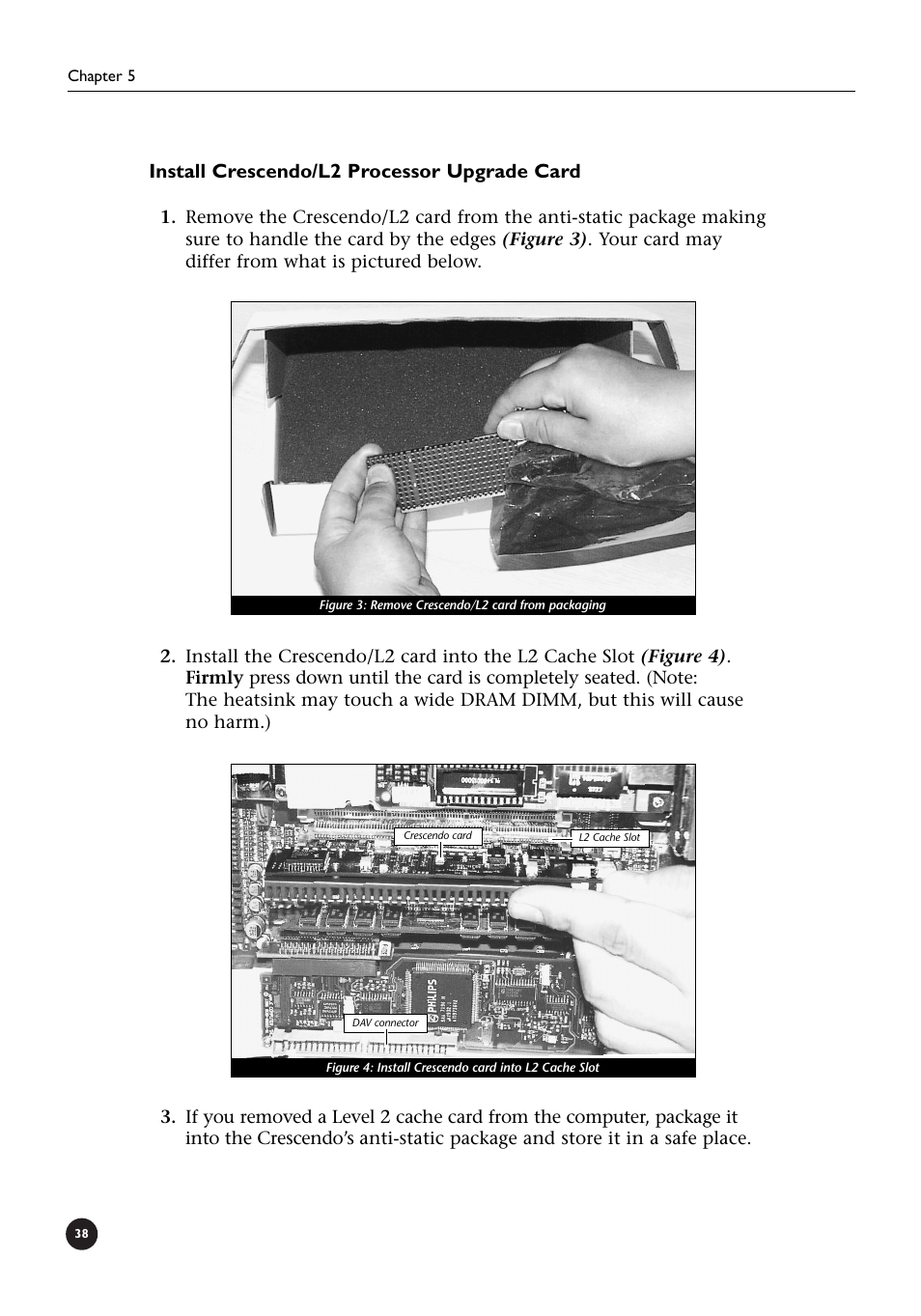 Install crescendo/l2 processor upgrade card | Sonnet Technologies Crescendo_L2 Processor Upgrade User Manual | Page 44 / 73
