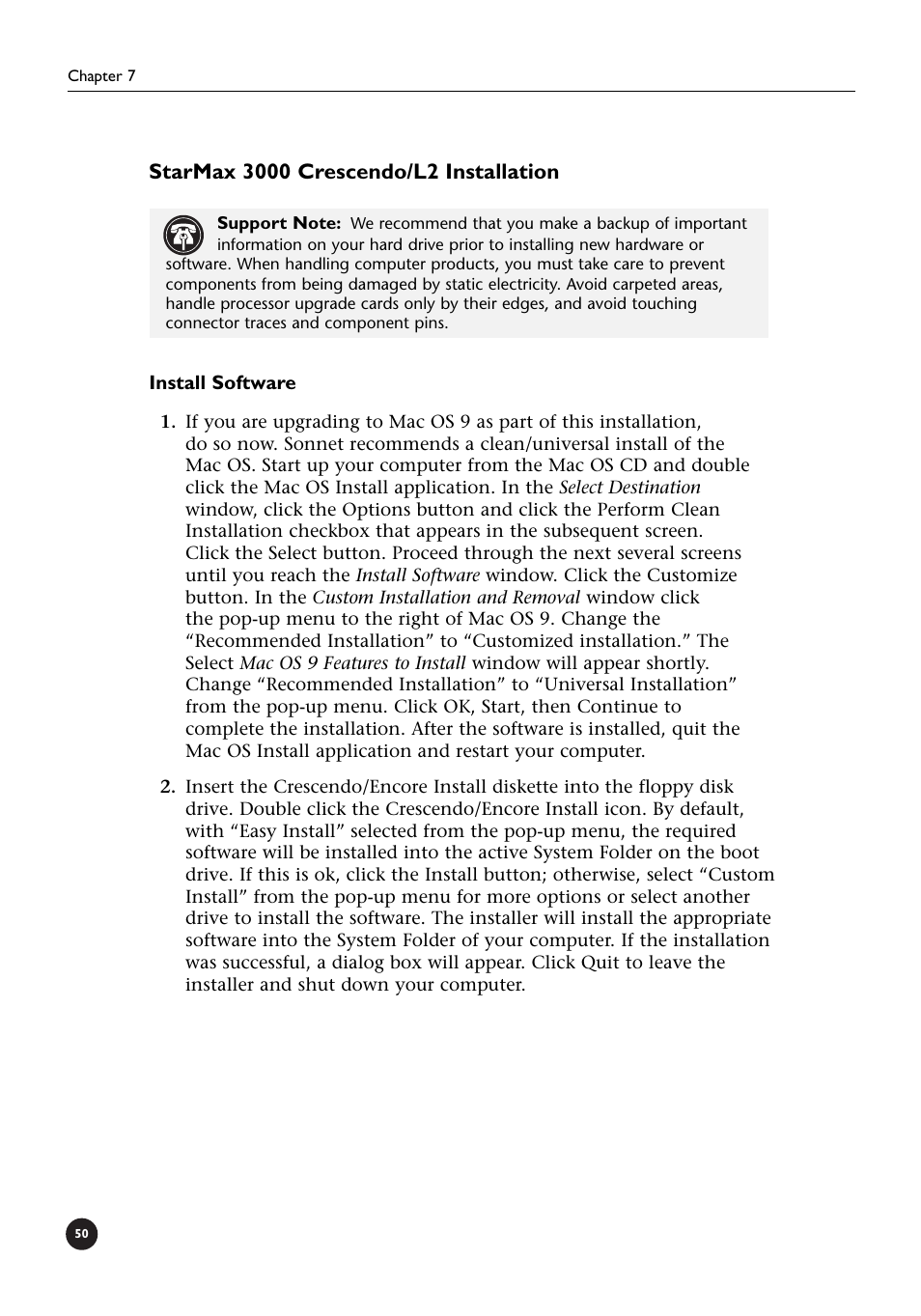 Sonnet Technologies Crescendo_L2 Processor Upgrade User Manual | Page 56 / 73