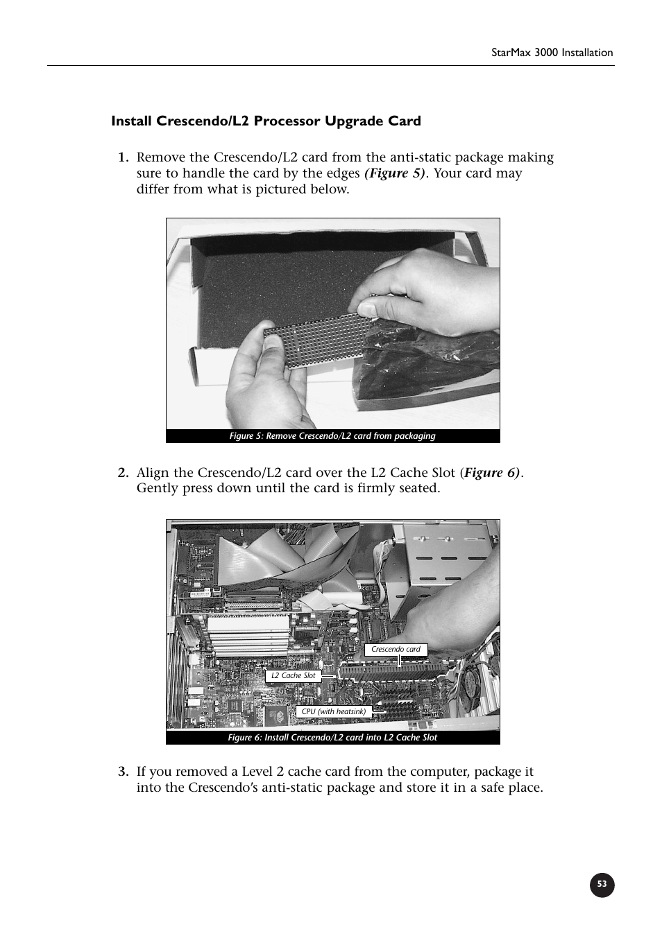 Install crescendo/l2 processor upgrade card | Sonnet Technologies Crescendo_L2 Processor Upgrade User Manual | Page 59 / 73