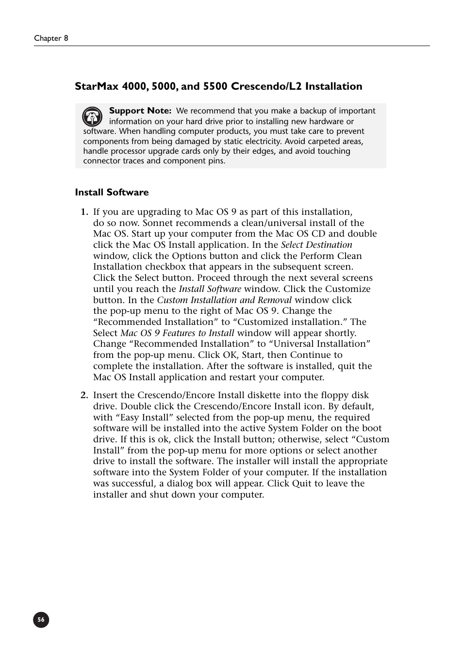 Sonnet Technologies Crescendo_L2 Processor Upgrade User Manual | Page 62 / 73