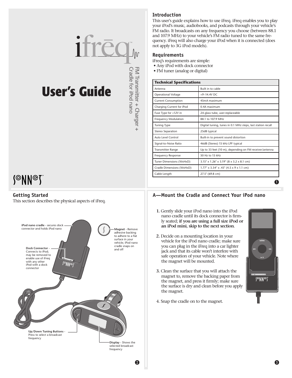 Sonnet Technologies iFreq User Manual | 2 pages