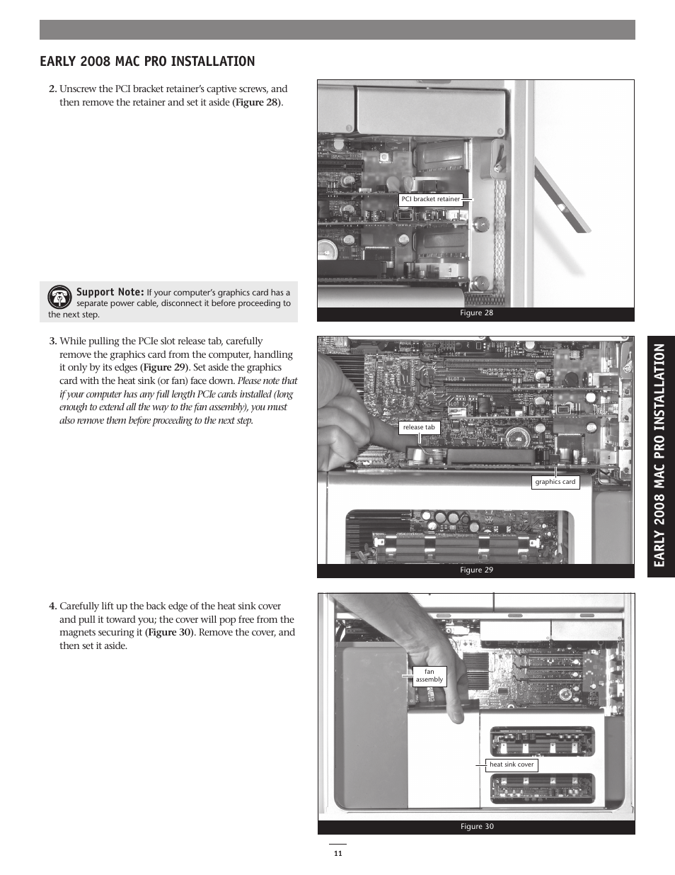 Early 2008 mac pro installation, Ea rl y 20 08 m ac p ro i n st al la ti on | Sonnet Technologies eSATA Extender Cable User Manual | Page 11 / 16