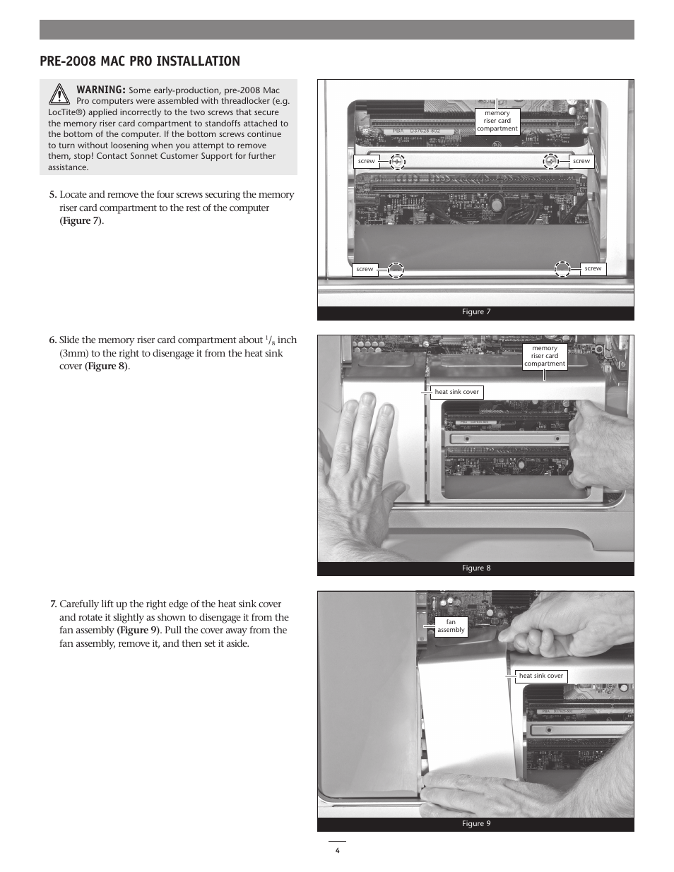Pre-2008 mac pro installation | Sonnet Technologies eSATA Extender Cable User Manual | Page 4 / 16