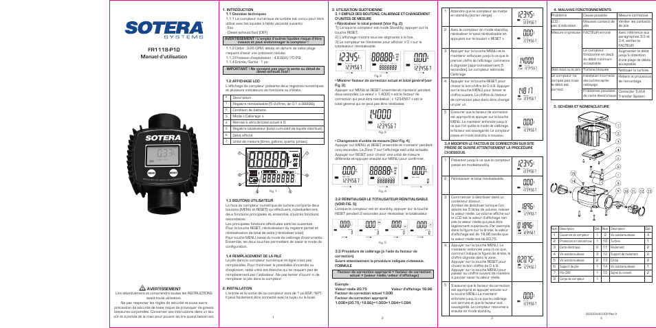 Sotera FR1118-P10 User Manual | Page 3 / 3