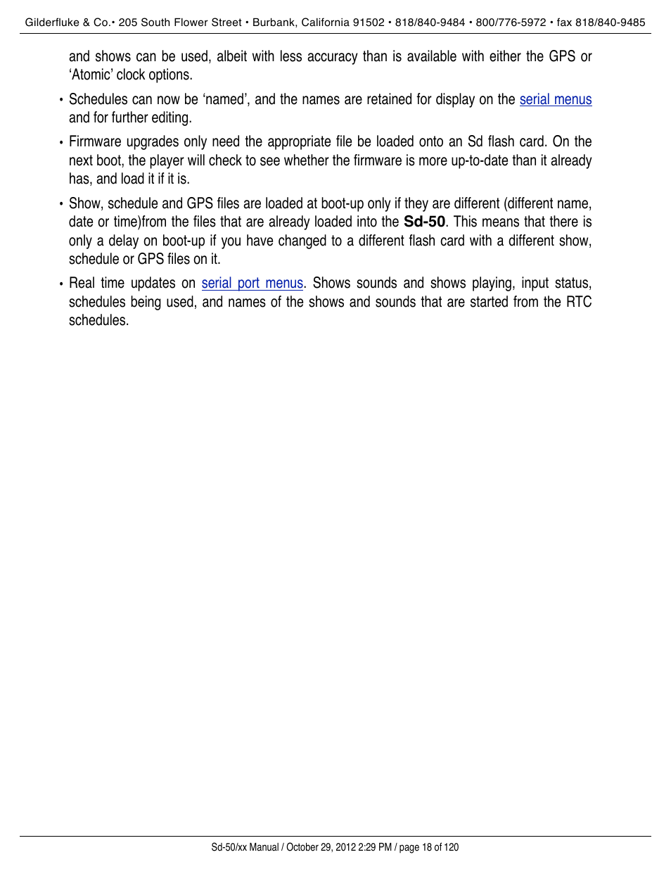 Gilderfluke&Co Sd-50 Audio & Show Controllers User Manual | Page 18 / 120