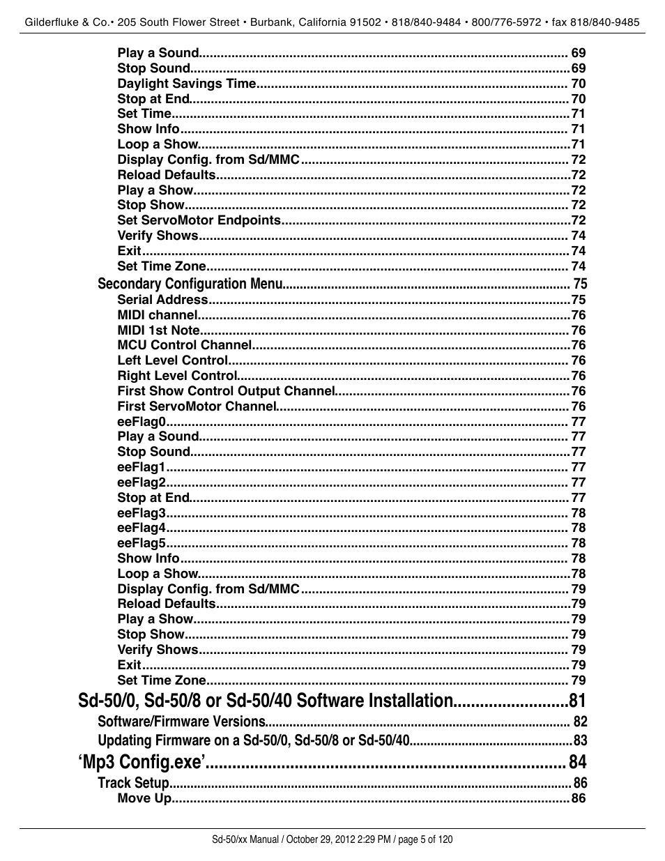 Mp3 config.exe’ 84 | Gilderfluke&Co Sd-50 Audio & Show Controllers User Manual | Page 5 / 120