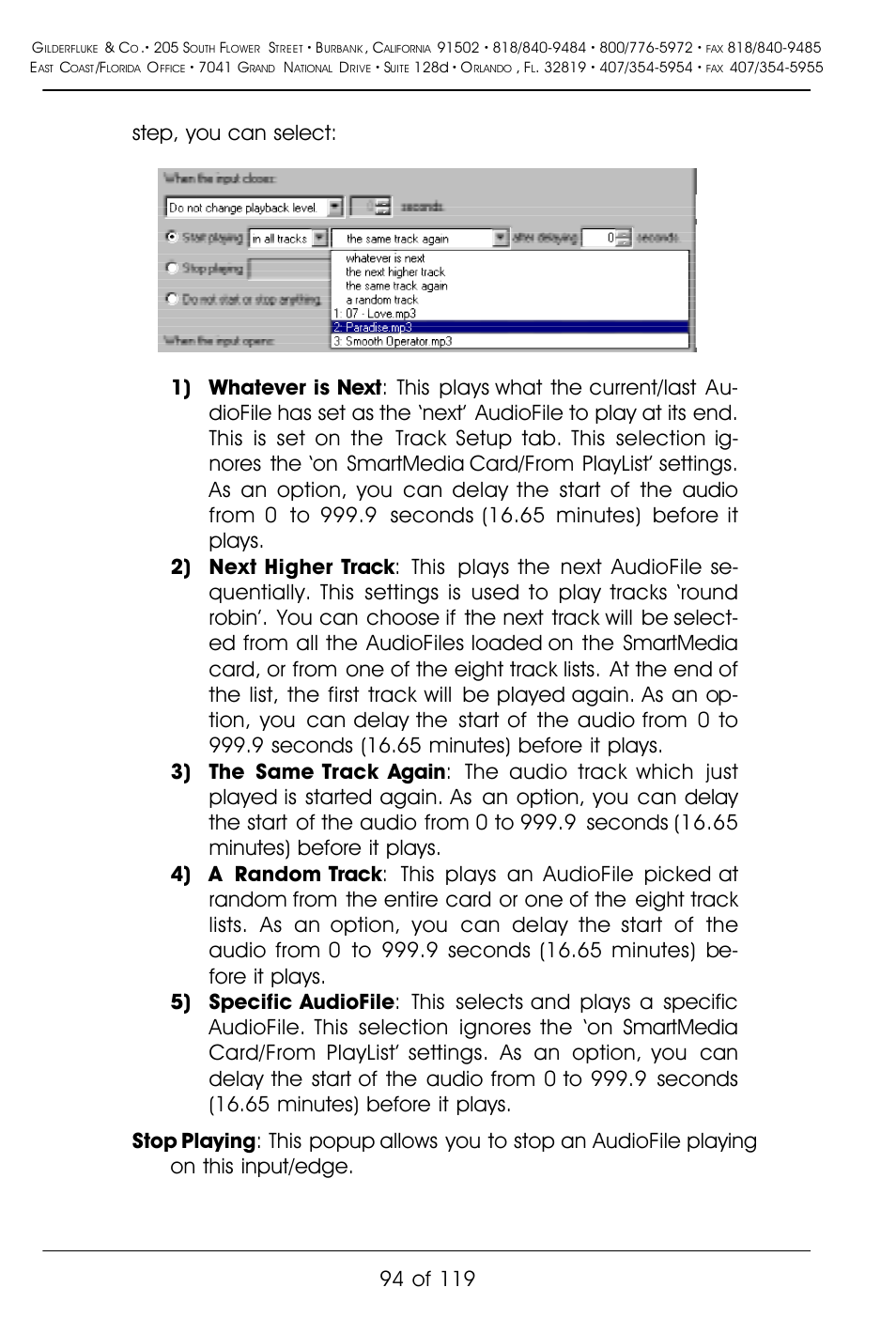 Gilderfluke&Co Mp3-50 Audio & Show Controllers User Manual | Page 102 / 127