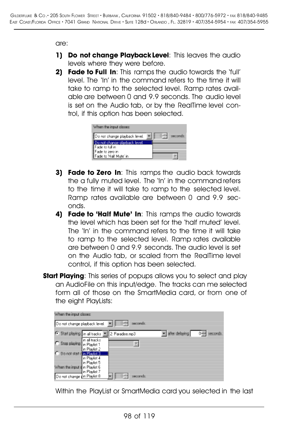 Gilderfluke&Co Mp3-50 Audio & Show Controllers User Manual | Page 106 / 127