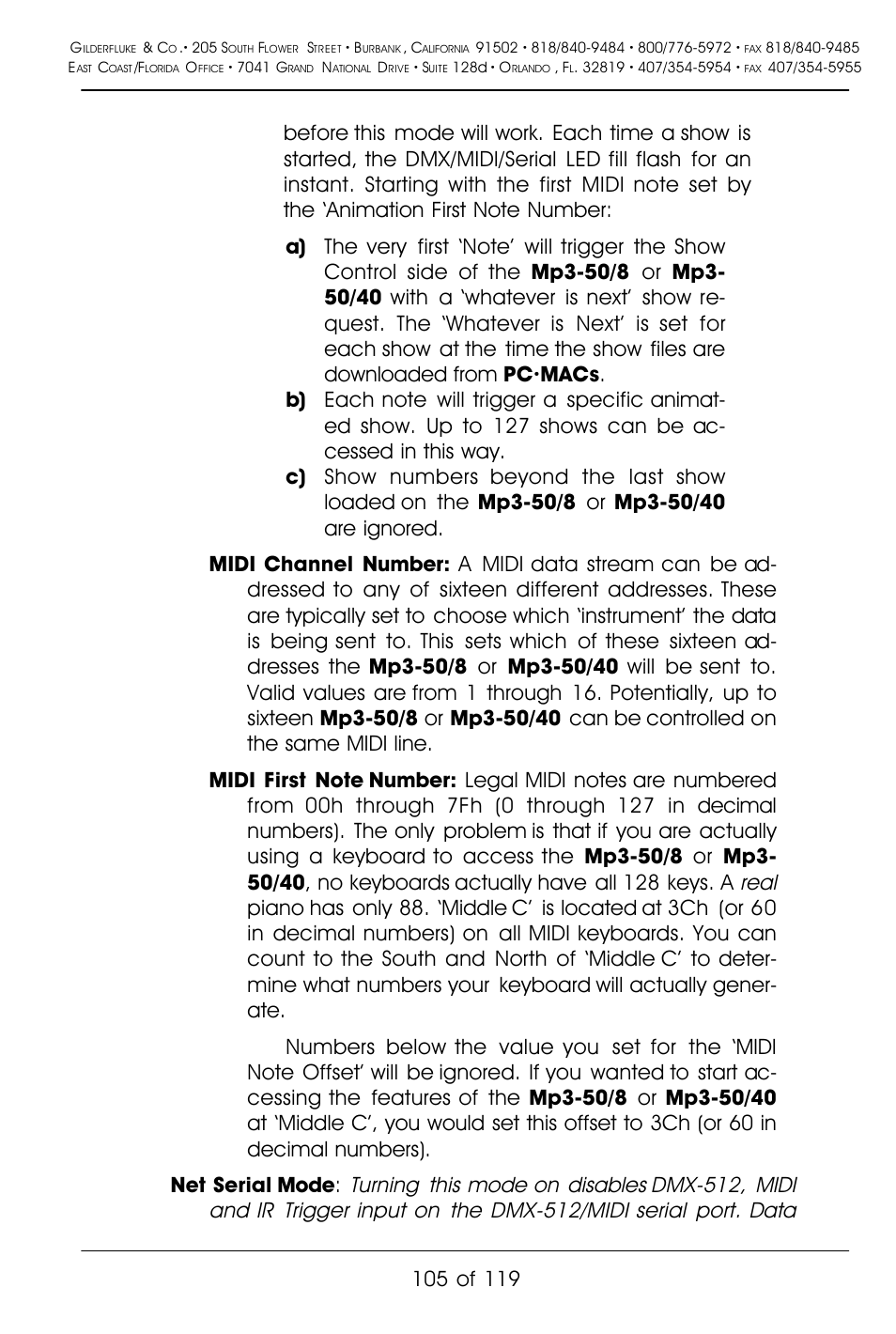Real | Gilderfluke&Co Mp3-50 Audio & Show Controllers User Manual | Page 113 / 127