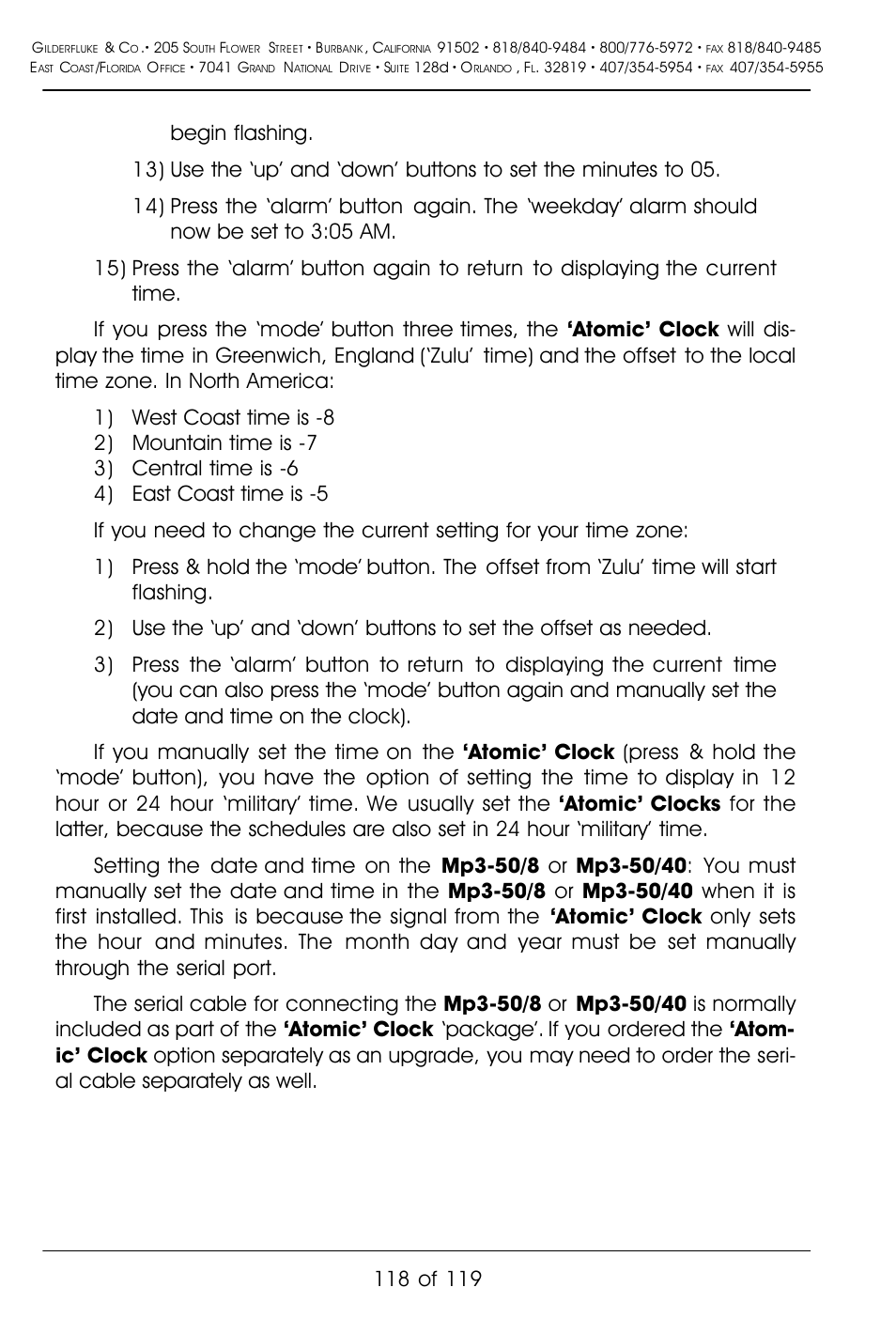 Gilderfluke&Co Mp3-50 Audio & Show Controllers User Manual | Page 126 / 127