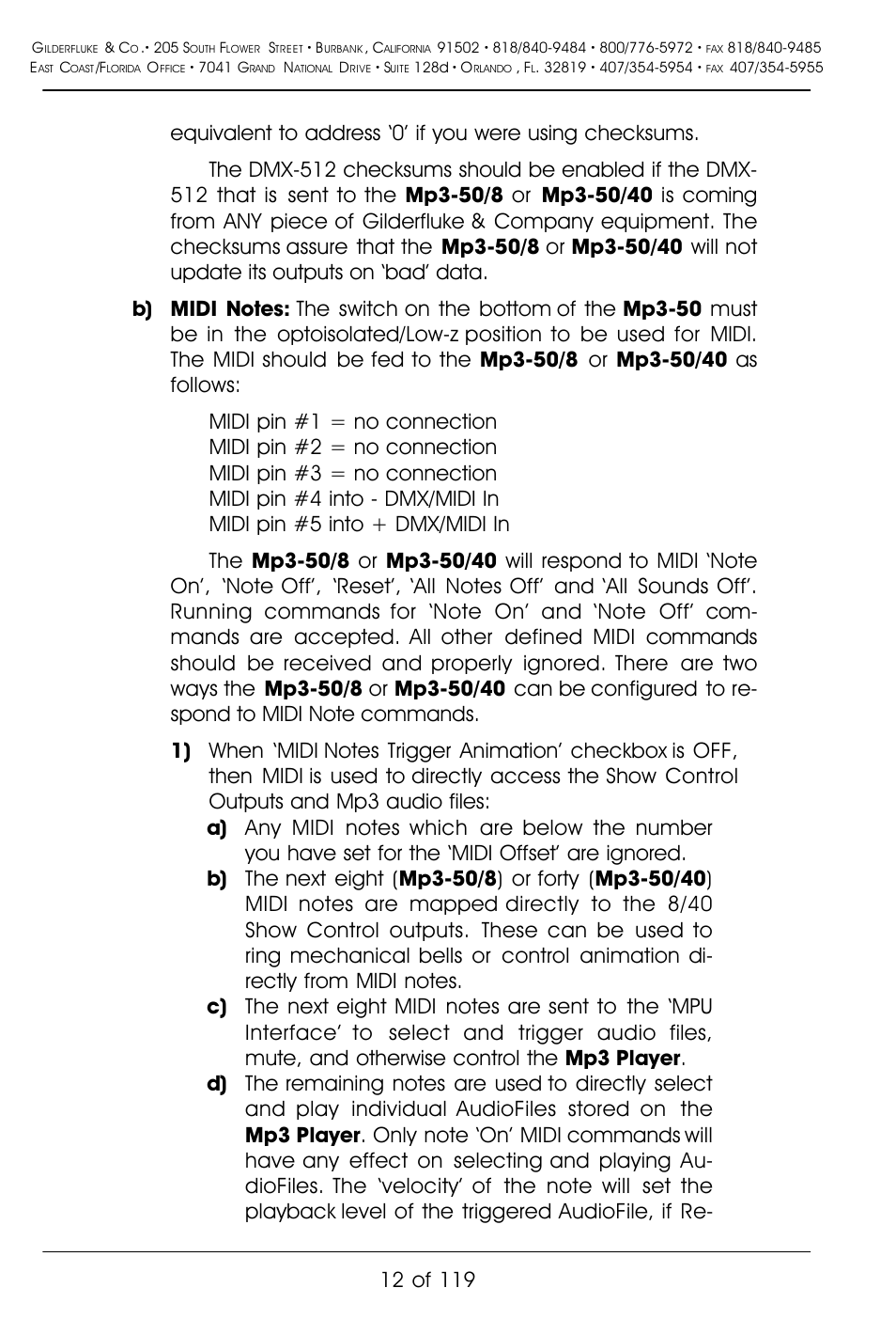 Gilderfluke&Co Mp3-50 Audio & Show Controllers User Manual | Page 20 / 127