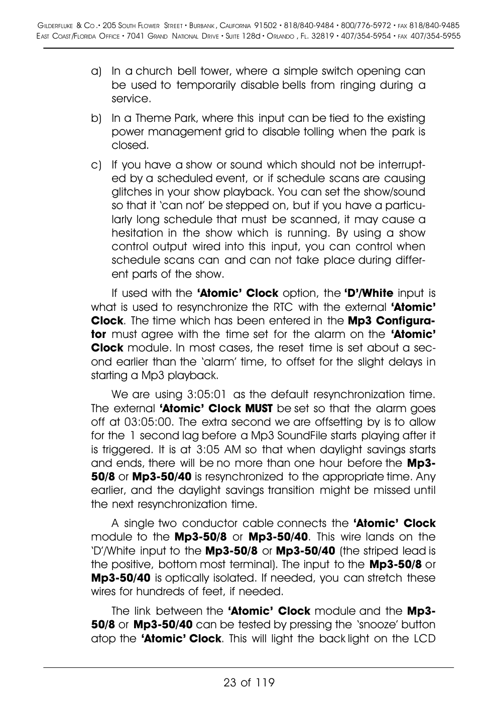 Gilderfluke&Co Mp3-50 Audio & Show Controllers User Manual | Page 31 / 127
