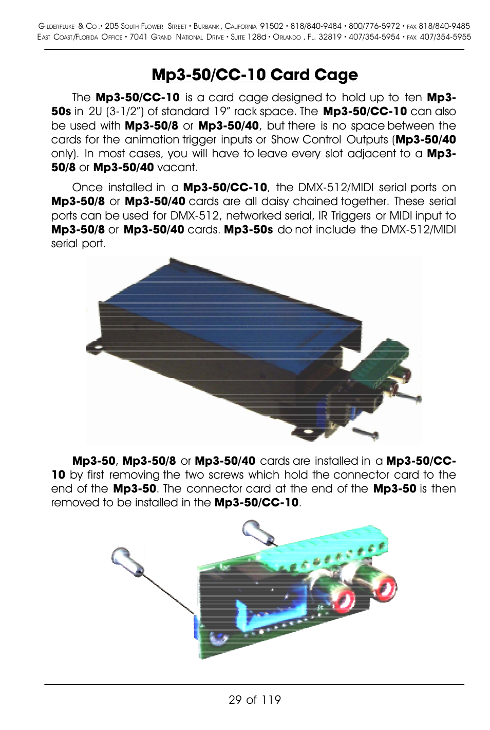 Gilderfluke&Co Mp3-50 Audio & Show Controllers User Manual | Page 37 / 127