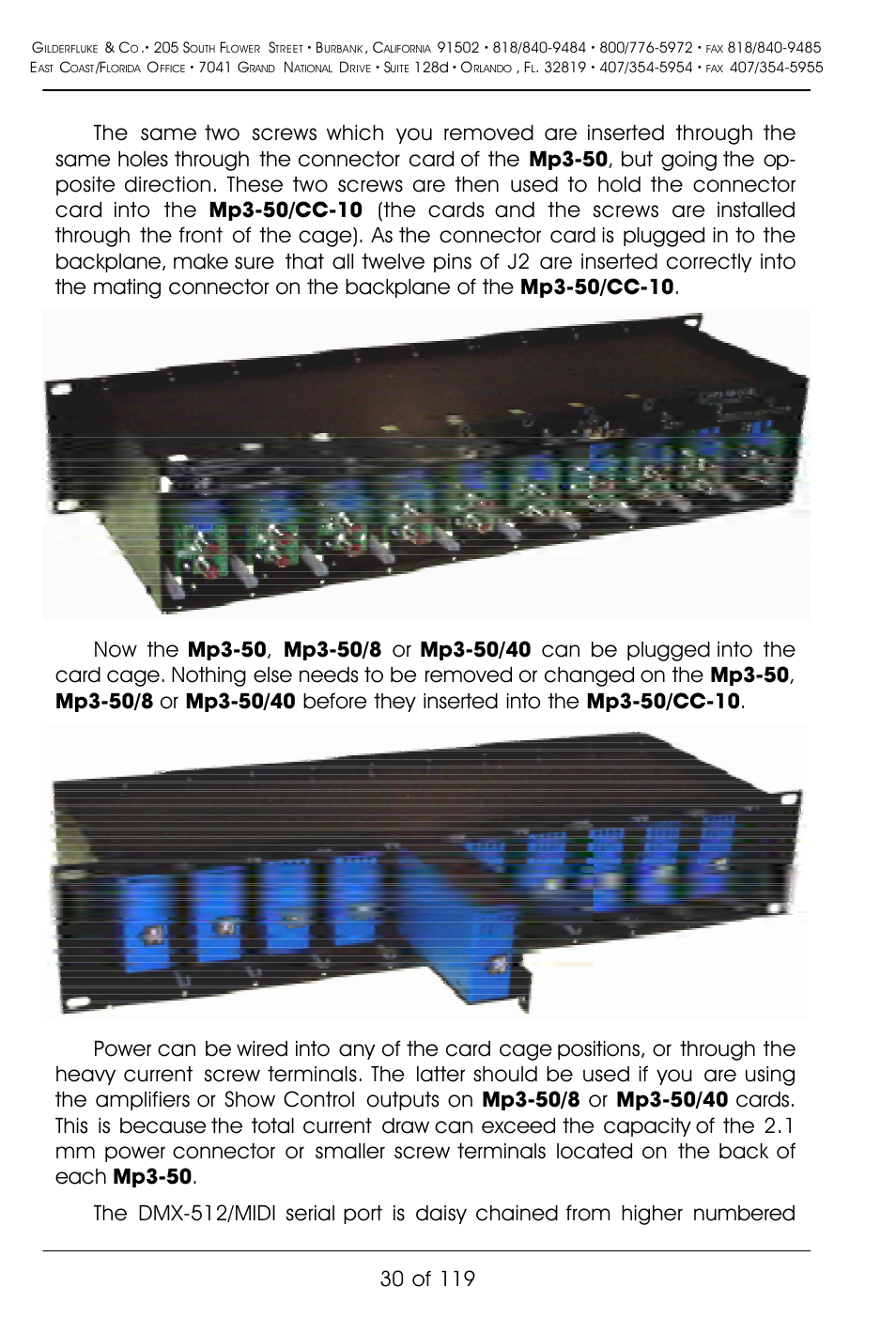 Gilderfluke&Co Mp3-50 Audio & Show Controllers User Manual | Page 38 / 127