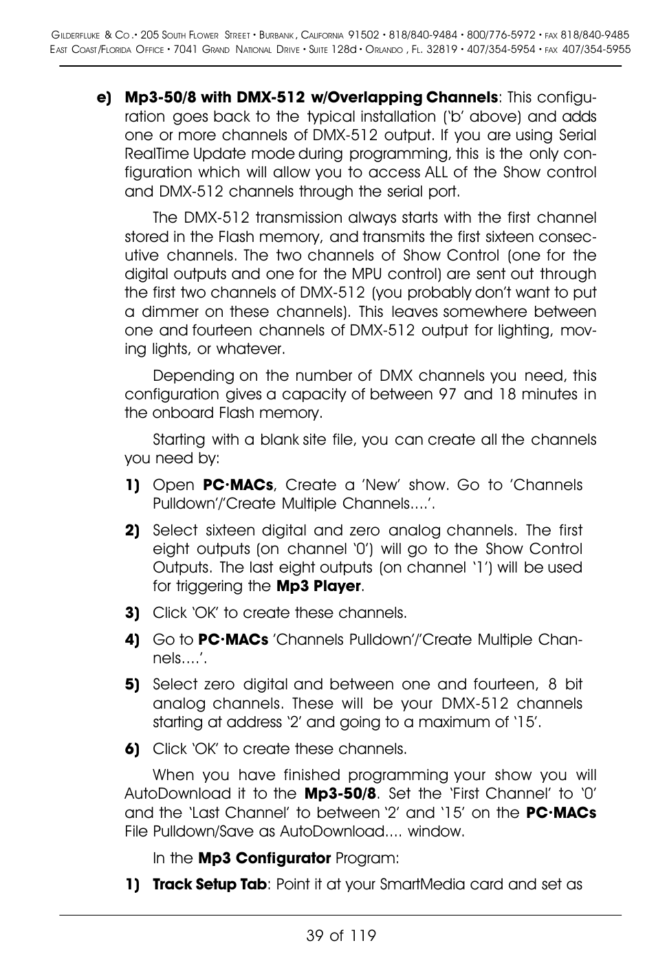 Gilderfluke&Co Mp3-50 Audio & Show Controllers User Manual | Page 47 / 127