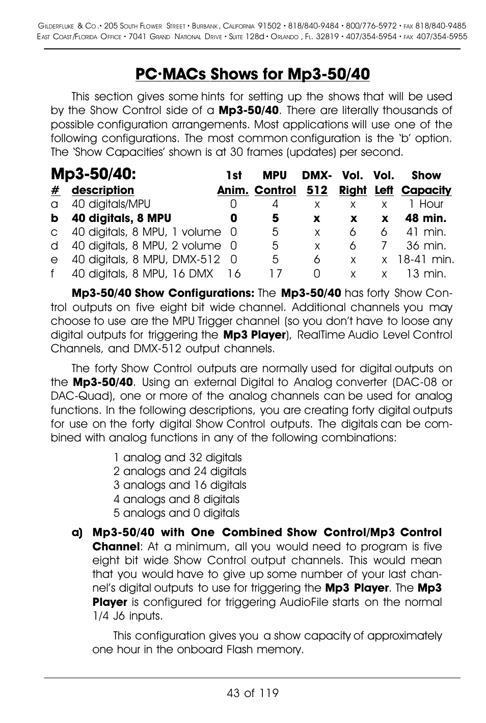 Gilderfluke&Co Mp3-50 Audio & Show Controllers User Manual | Page 51 / 127