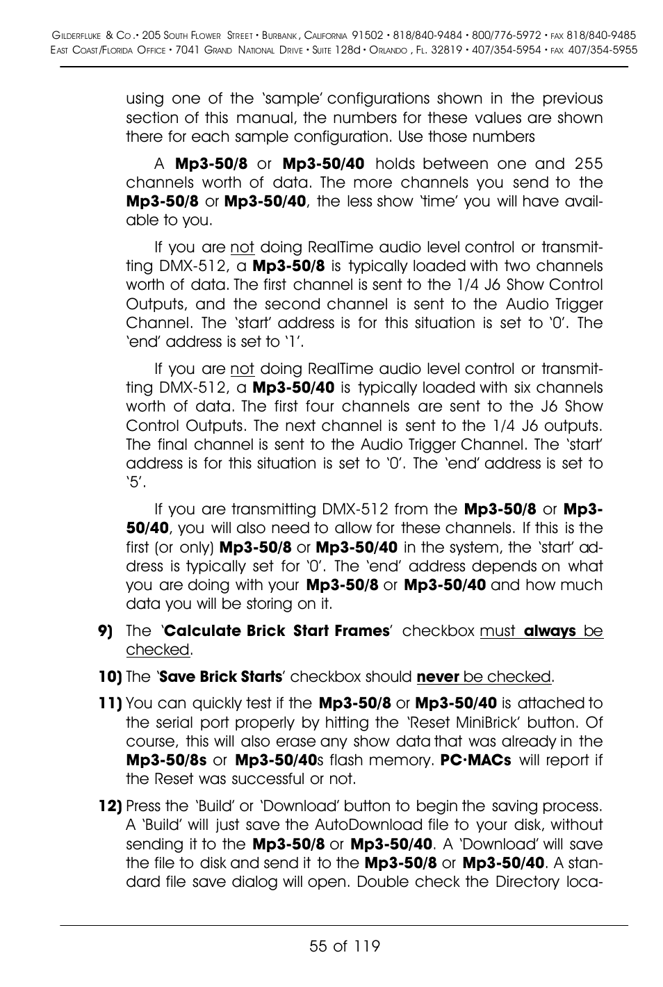 Gilderfluke&Co Mp3-50 Audio & Show Controllers User Manual | Page 63 / 127