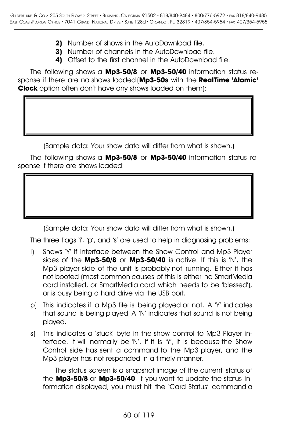 Gilderfluke&Co Mp3-50 Audio & Show Controllers User Manual | Page 68 / 127