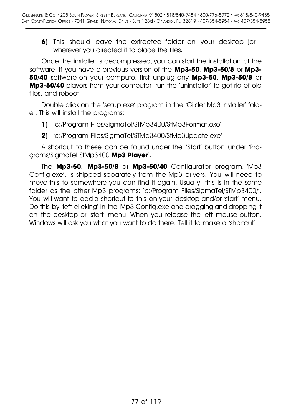 Gilderfluke&Co Mp3-50 Audio & Show Controllers User Manual | Page 85 / 127