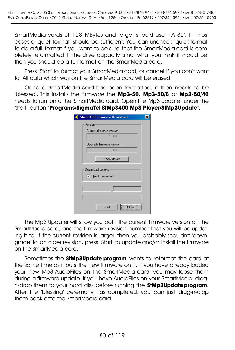 Gilderfluke&Co Mp3-50 Audio & Show Controllers User Manual | Page 88 / 127